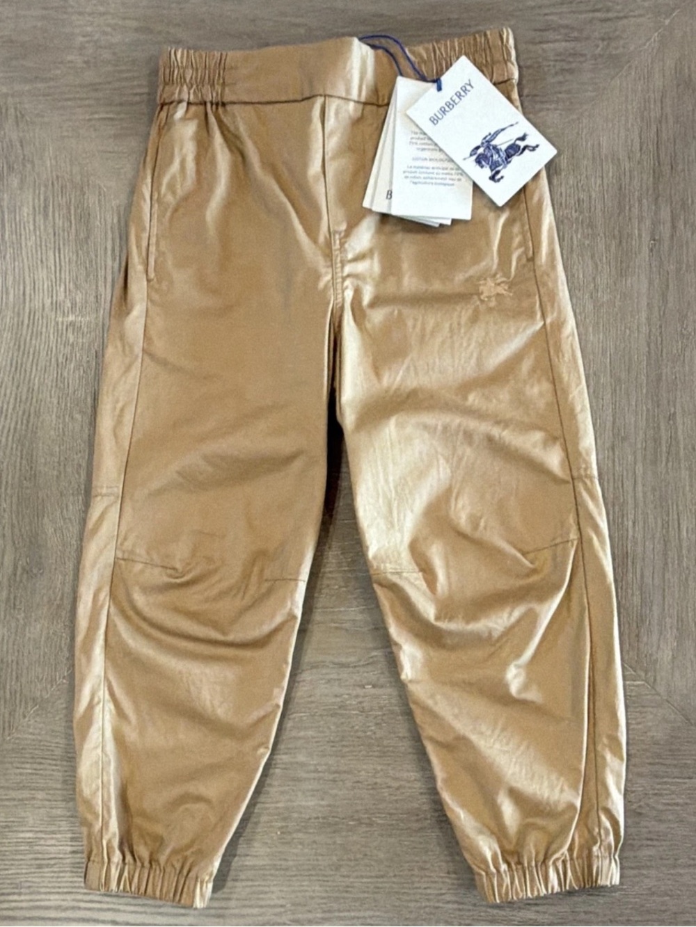 Burberry Kids Sheldon Jogger Pants Sand Tan Size 8Y NWT $280 MSRP